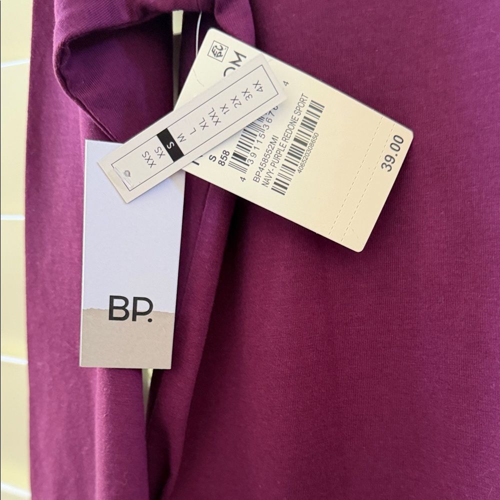 BP California Athletic Long Sleeve Tee - Navy and Burgundy - Picture 3 of 3